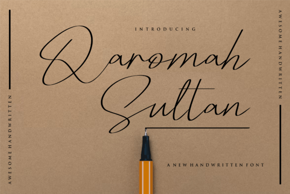 QaromahSultan: A Script Font for Authentic Branding and Creative Campaigns