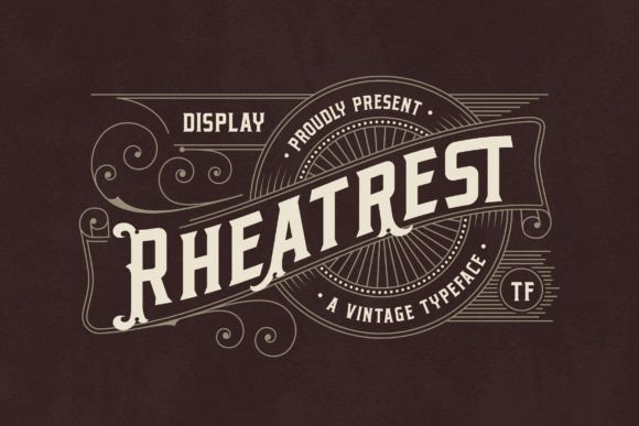Rheatrest Font Review for Vintage-Themed Brand Campaigns