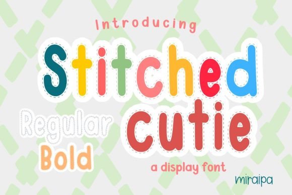 Stitched Cutie Font: A Cute Typeface for Creative Projects